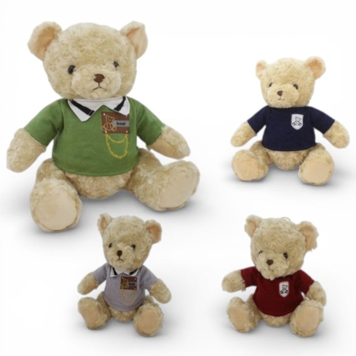 ORSO PELUCHE CON MAGLIETTA 4 ASS. CM.35